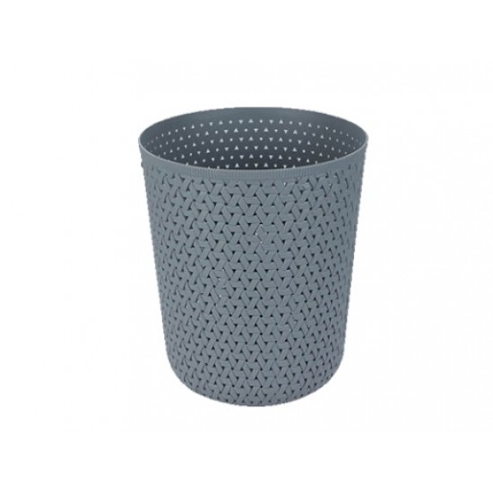 Caino Round Basket W/O Lid 17L, White & Grey Caino Round Basket W/O Lid 17L, White & Grey