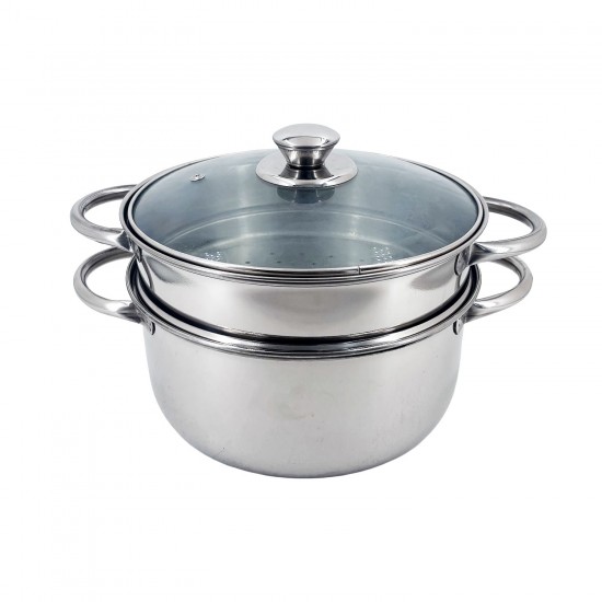 3pcs. 4qt.Steamer Set - 2Ltrs./ 20cms.