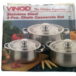 3pcs. Chefs Casserole Set w/lid 18/20/22cm