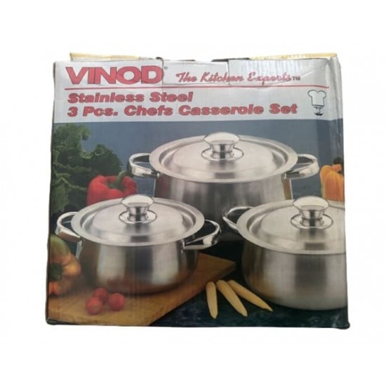 3pcs. Chefs Casserole Set w/lid 18/20/22cm 3pcs. Chefs Casserole Set w/lid 18/20/22cm
