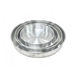 Aluminum Cake Pan, Round- 10/12/14/16 X 2"- Heavy (Indian)