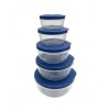 5pc. Container, Aster - Plastic, ROUND