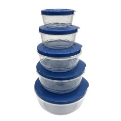5pc. Container, Aster - Plastic, ROUND