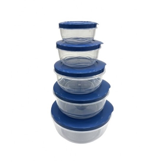 5pc. Container, Aster - Plastic, ROUND 5pc. Container, Aster - Plastic, ROUND