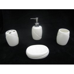 Silver Lining Ceramic Bathroom Set,12/C M/4