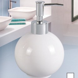 White Round Soap Dispenser 36/C