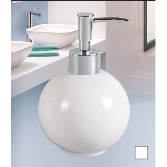 White Round Soap Dispenser 36/C