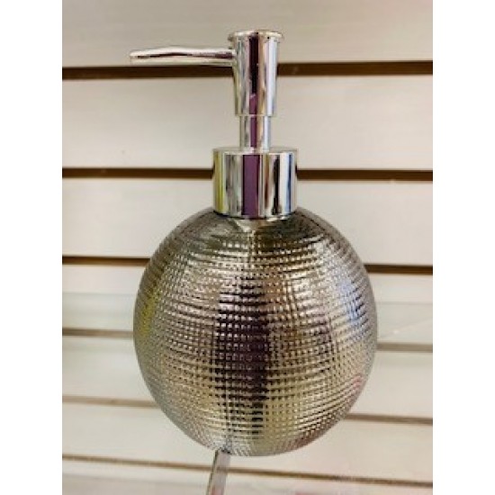 Round Silver Soap Dispenser 48/C
