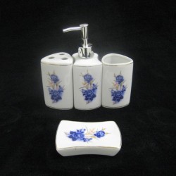 Blue Ceramic Bathroom Set,12/C M/4