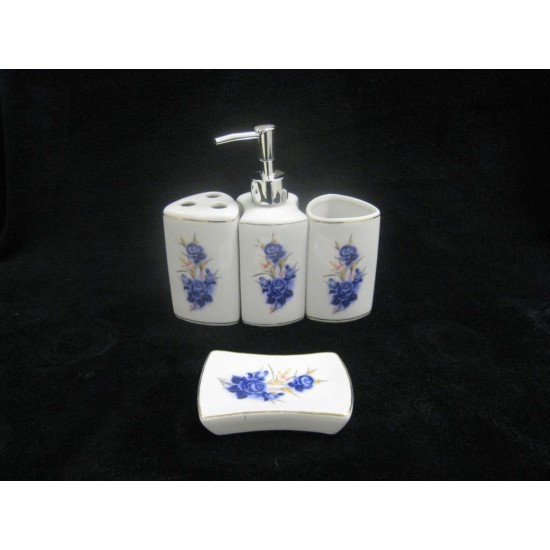 Blue Ceramic Bathroom Set,12/C M/4