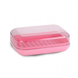 Net Soap Case (Crystal), Blue and Pink 