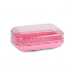Net Soap Case (Crystal), Blue and Pink 