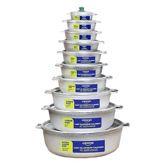Cast Alum Pot w/HANDLE LID 9pcs. Set 20/22/24/26/28/30/32/34/38cm