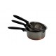 3pcs. Milk Pan Copper Cladded/ No lid 15/16/18cm 3pcs. Milk Pan Copper Cladded/ No lid 15/16/18cm