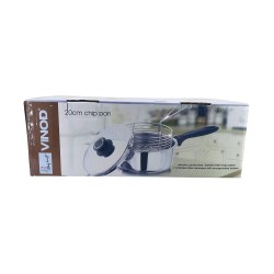 Chips Fryer,Encapsulated Pan W/ Wire Basket & Lid 20cm