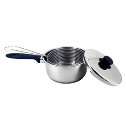 Chips Fryer,Encapsulated Pan W/ Wire Basket & Lid 20cm