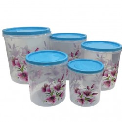 5pcs Plastic Canister- BLUE