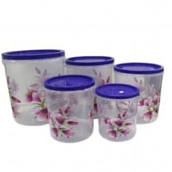 5pcs Plastic Canister- PURPLE