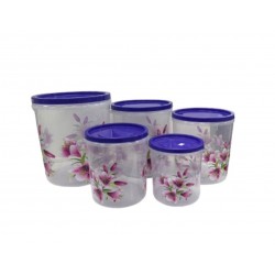 5pcs Plastic Canister- PURPLE