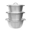 3pcs.DieCast Alumi Casseroles W/Lid CALDERON 36/38/40cm