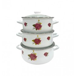 6pc Enamel Cookware Set - (Purple)-4/C