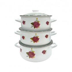 6pc Enamel Cookware Set - (Purple)-4/C