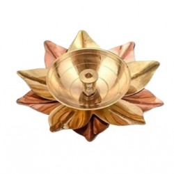 Copper Brass Flower Diya 