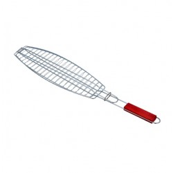 B.B.Q. Grill-Fish, LARGE, Chrome 39.5x14x70CM 