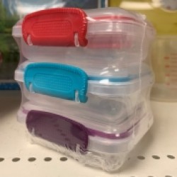 Plastic Snack Container 3 Pk