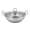 WOK w/Glass Lid, Encapsulated, Stain.Steel 24cm / 2.8Ltrs