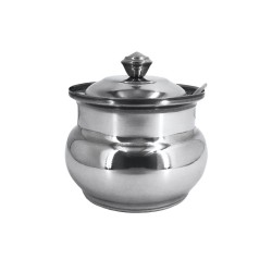 Ghee Pot w/Spoon & Lid  Assembled Knob # 4 Large