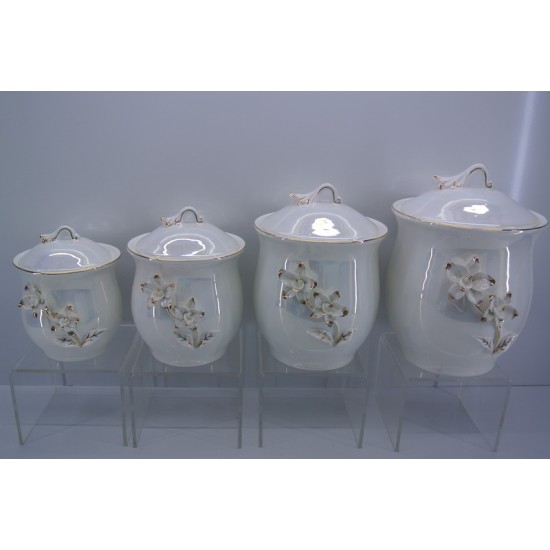 4 PC Canister Set - Lily Design