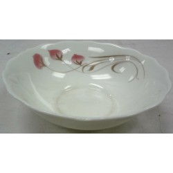 6' Opalware Bowl (Pink & White) 72/C