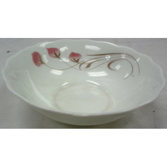 6' Opalware Bowl (Pink & White) 72/C
