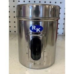 Stainless Steel Window Canister-- 700ml (Dia-9 cm x 12 cm)--72/12