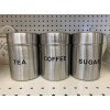 Stainless Steel 3 pcs Canister set 700ml each (Dia-9 cm x 12 cm)-  Tea Coffee Sugar-----24/C