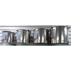 S/S 8pc Stock Pot Set (8, 12, 16, 20Q),2/C M/1