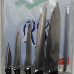 7 Pcs Knife Set with Cutting Board,24/C M/12