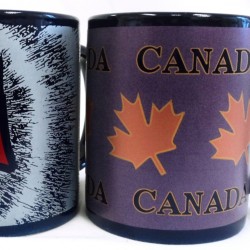 Metalic Canada Mugs--Black&Gold