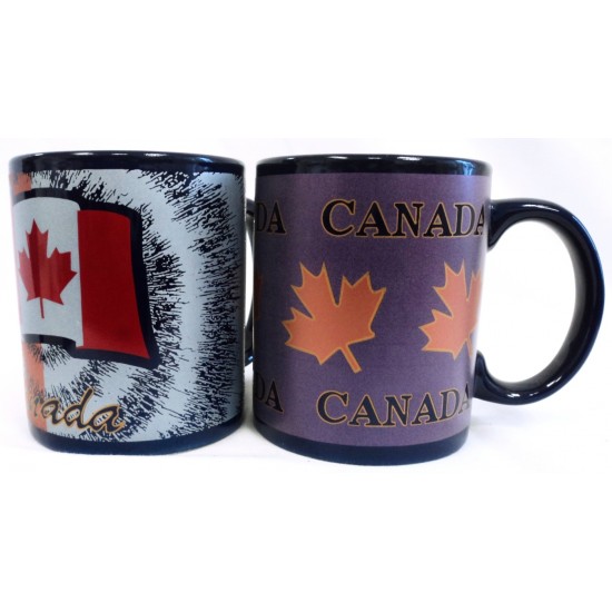 Metalic Canada Mugs--Black&Gold