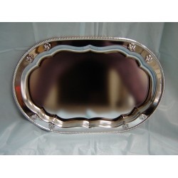RECT TRAY IN CHROME PLATED WITH HANDLES 36X25.8CM - THICKNESS 0.80MM