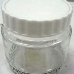 White Lid Jar Glass (660ml)-24/C