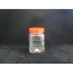 1L Jar with Red Lid (Rectangle)-24/case