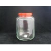 4L Jar with Red Lid (Rectangle)-12/case