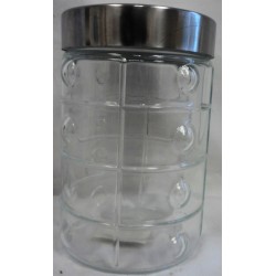 1.5 L Jar with S/S Lid Circle design,12/C