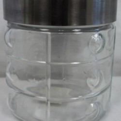 1 L Jar with S/S Lid Circle design,24/C