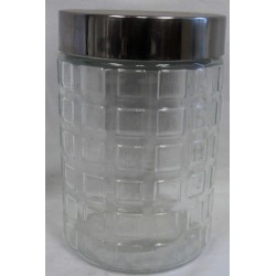 1.5 L Jar with S/S Li1.5L Jar with S/S Lid Square Design,12/C