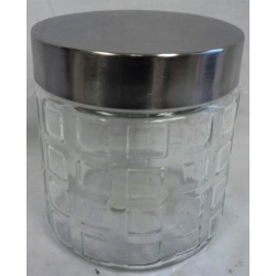 1 L Jar with S/S Lid Square Design,24/C M/12
