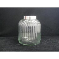 3L Glass Jar with S/S Lid-6/C
