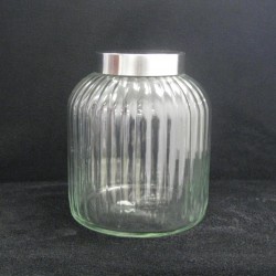 3L Glass Jar with S/S Lid-6/C